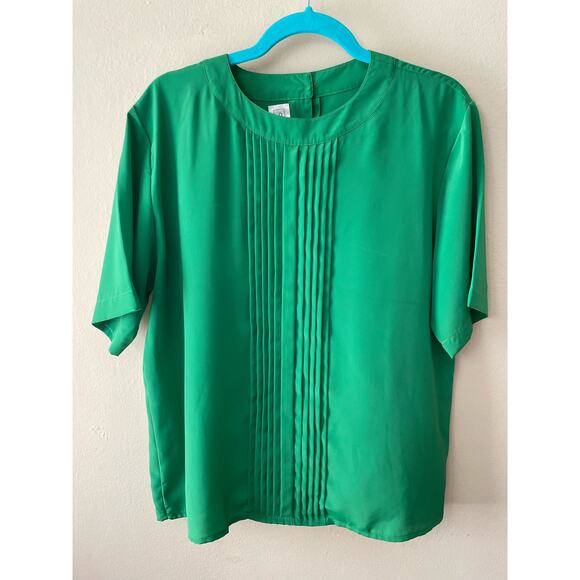 Silky Green Blouse by Worthington Size 14M - Picture 1 of 7